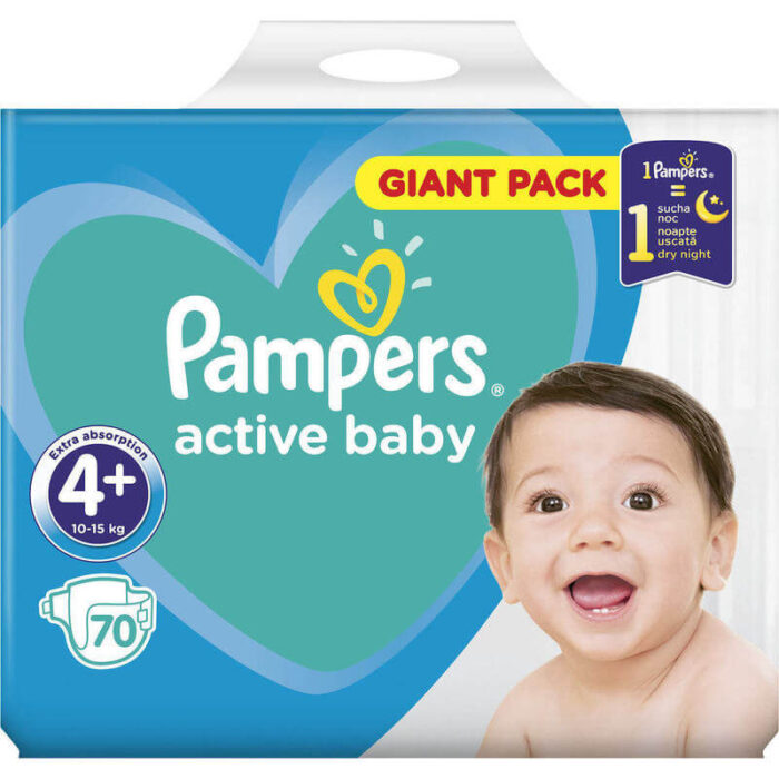 Pampers Active Baby Giant Pack Νο4+ (10-15kg)  70 τεμ
