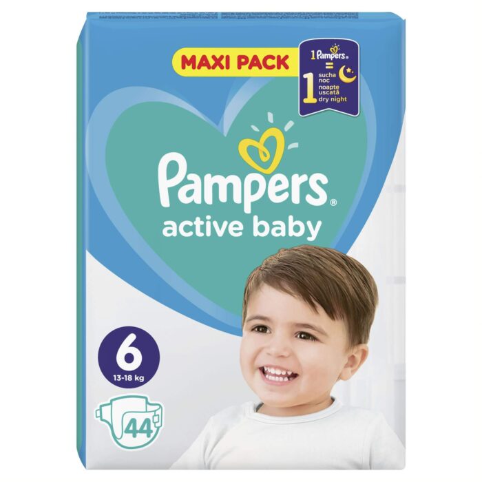 Pampers Active Baby Maxi Pack Νο6 (13-18kg) 44 τεμ