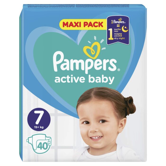 Pampers Active Baby Maxi Pack Νο7 (15+kg)  40 τεμ