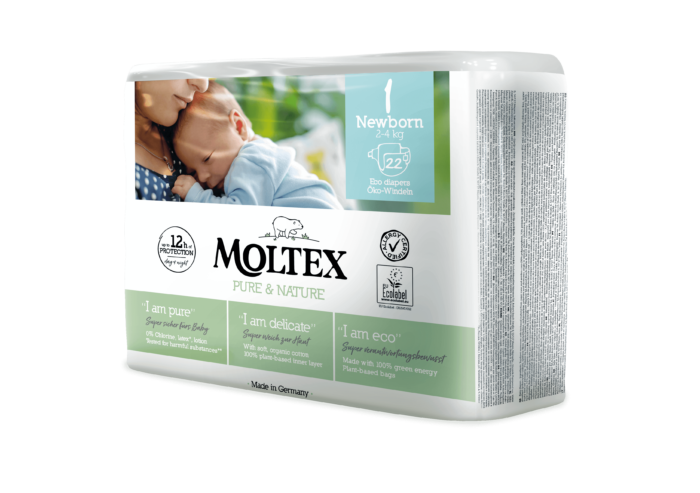 MOLTEX pure & nature no1  2-4 kg  22 τεμάχια
