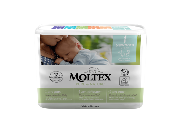 MOLTEX pure & nature no1  2-4 kg  22 τεμάχια - 2