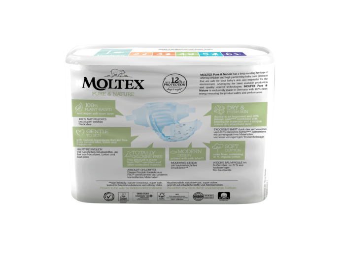 MOLTEX pure & nature no1  2-4 kg  22 τεμάχια - 3