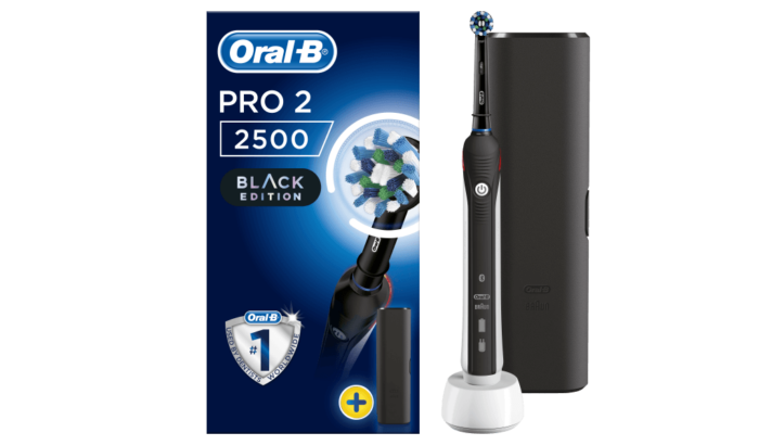 ORAL-B PRO 2 2500 CROSSACTION BLACK EDITION ΗΛΕΚΤΡΙΚΗ ΟΔΟΝΤΟΒΟΥΡΤΣΑ & ΔΩΡΟ ΘΗΚΗ ΤΑΞΙΔΙΟΥ, 1 ΤΕΜΑΧΙΟ