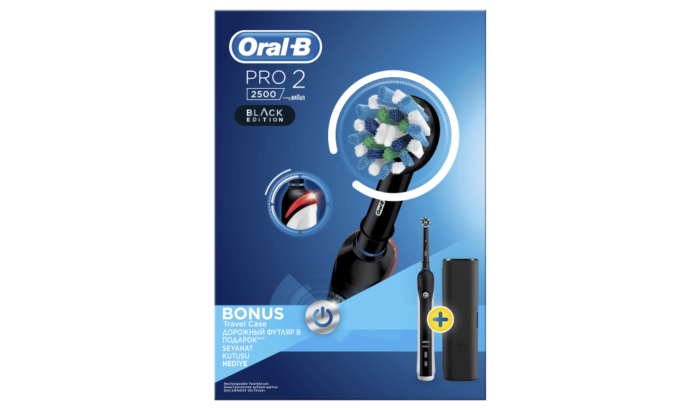 ORAL-B PRO 2 2500 CROSSACTION BLACK EDITION ΗΛΕΚΤΡΙΚΗ ΟΔΟΝΤΟΒΟΥΡΤΣΑ & ΔΩΡΟ ΘΗΚΗ ΤΑΞΙΔΙΟΥ, 1 ΤΕΜΑΧΙΟ - 3