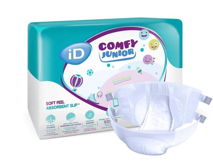 ID Comfy Junior 14 τεμάχια – Παιδικές πάνες ακράτειας με αυτοκόλλητες ταινίες 4 ετών+ (17kg-30kg) - 2