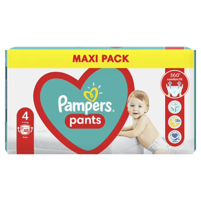 Pampers Pants Νο4 maxi 48 τεμαχίων (9-15kg)