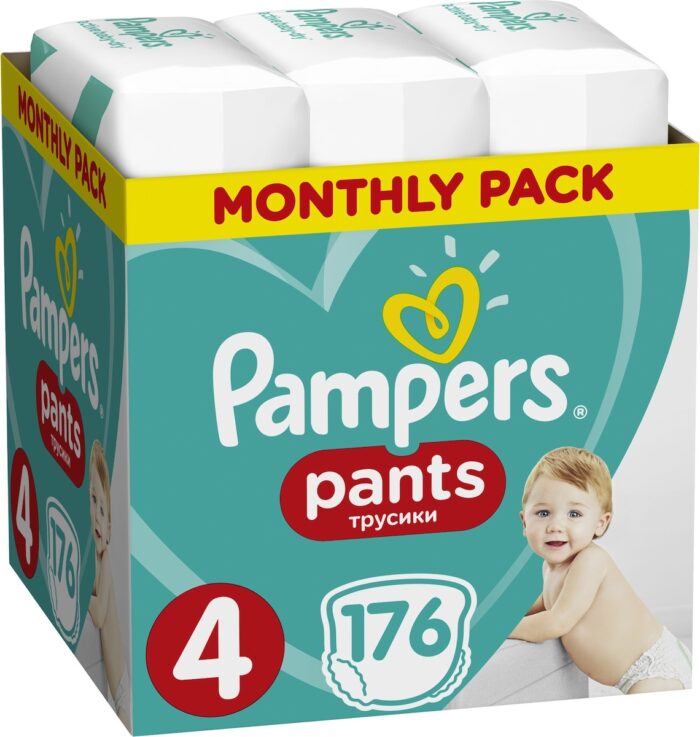 monthlyno4 Pampers Pants No 4 (9-15kg) Monthly Pack 176τμχ