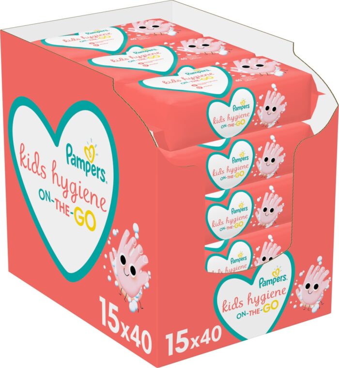 Pampers Kids Hygiene On-The-Go E-box Μωρομάντηλα (15x40τμχ)