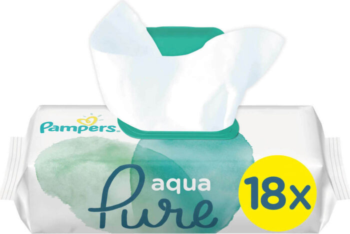 Pampers Aqua Pure Μωρομάντηλα 864 Monthly pack (18×48τμχ) - 5