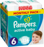 Pampers Active Baby Mega Monthly Pack+ Νο6 (13-18kg) 224 τεμ