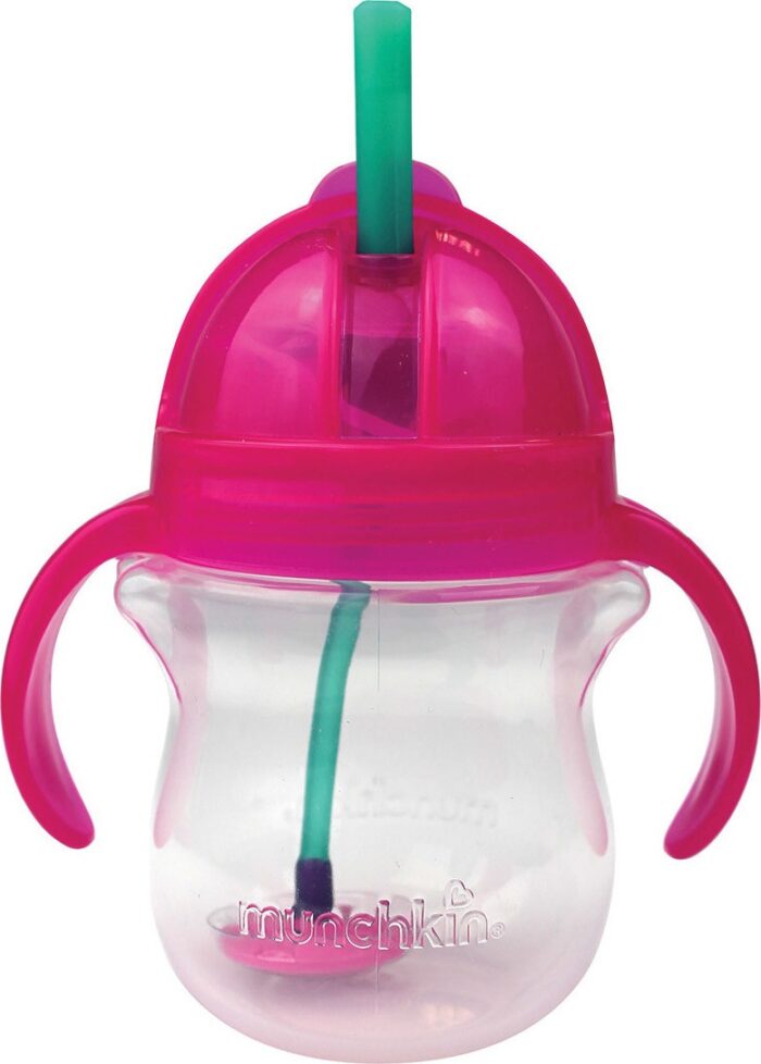 Munchkin Κύπελλο με Καλαμάκι Click Lock Pink 207ml, 6m+ - 6