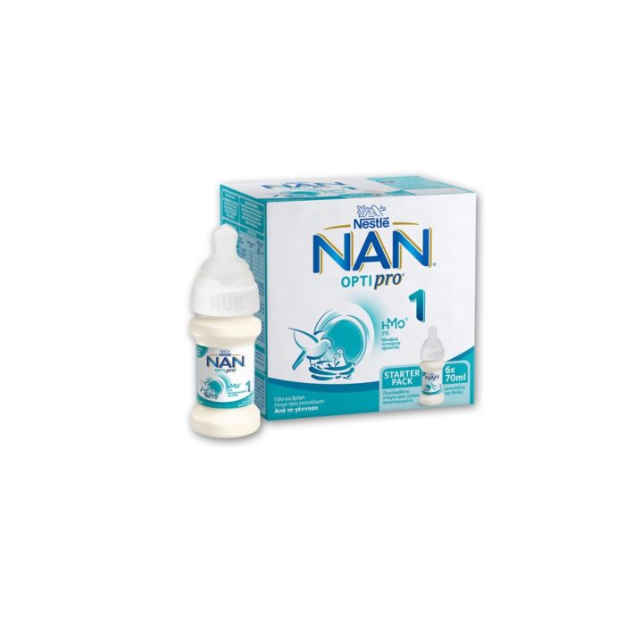 Nestle Nan Optiro 1 Starterpack Γάλα Για Βρέφη Έτοιμα Προς Κατανάλωση 6x70ml