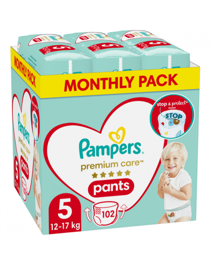 Pampers Premium Care Pants Monthly Pack (102τεμ) Νo5 (12-17kg)