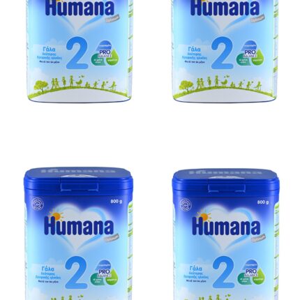 Humana 2 γάλα 2ης βρεφικής ηλικίας, μετά τον 6ο μήνα, 800gr ( NEO - MY PACK) MONTHLY x4