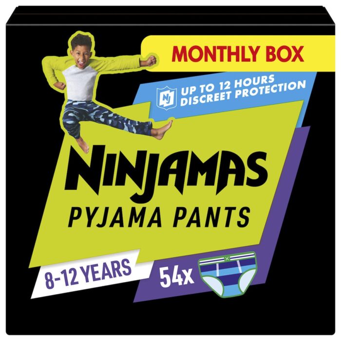 Pampers Πάνες Βρακάκι Ninjamas Boy για 27-43kg 54τμχ
