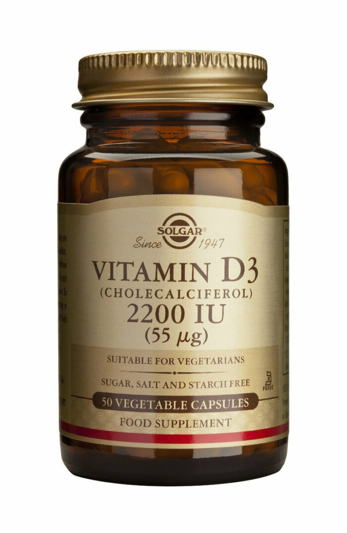 Solgar Vitamin D3 (Cholecalciferol) 2200IU 50 φυτικές κάψουλες - 1