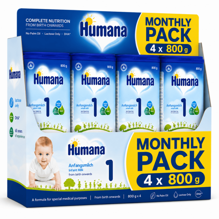 Humana-1-CE92CF81CEB5CF86CEB9CEBACF8C-CE93CEACCEBBCEB1-CEADCF89CF82-CF84CEBFCEBD-6CEBF-CEBCCEAECEBDCEB1-800gr-Monthly-Pack-4X800GR Humana 1 Βρεφικό Γάλα έως τον 6ο μήνα 800gr MONTHLY