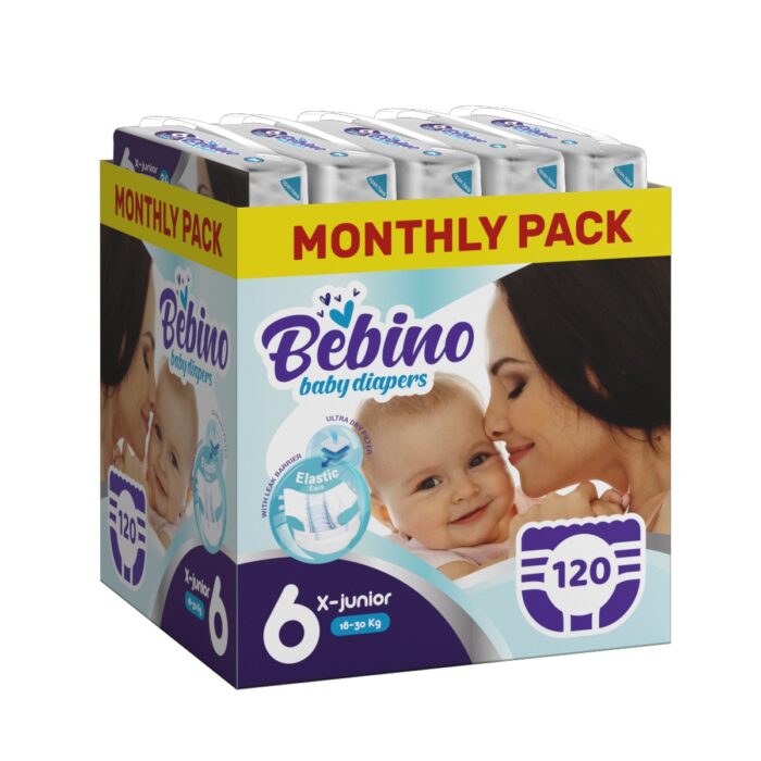 Bebino Monthly pack παιδικες πανες xlarge no6 18-30 kg 120 τμχ