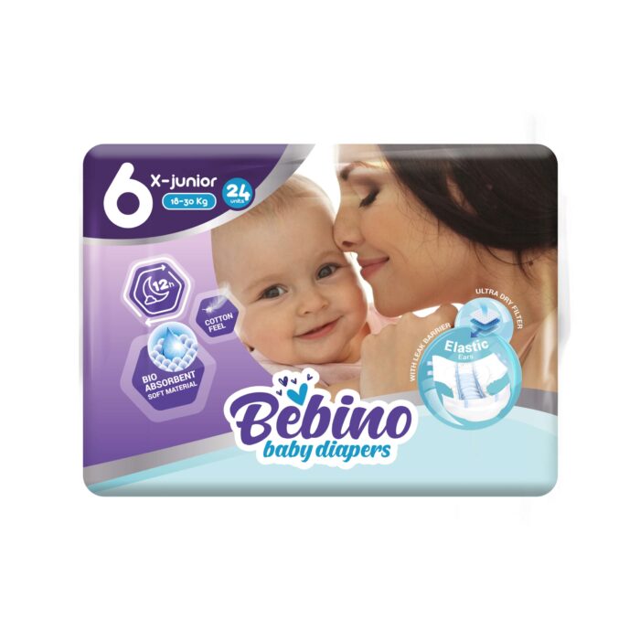 Bebino Monthly pack παιδικες πανες xlarge no6 18-30 kg 120 τμχ - 1