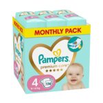 Pampers Premium Care Monthly Pack Πάνες Νο4 (9-14kg) 174τμχ