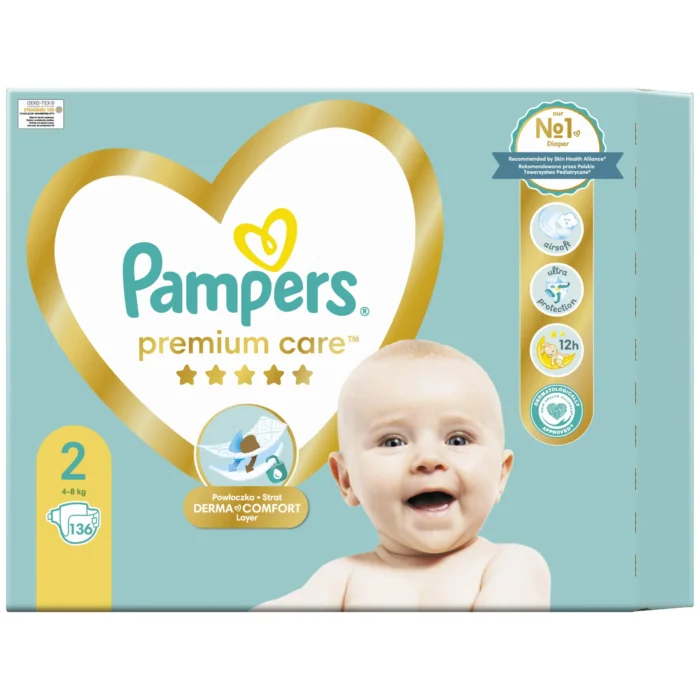 Pampers premium Care Megapack No2 (4-8kg) 136 τεμαχια - 1