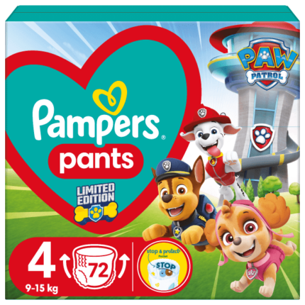 Πάνες Pampers Pants Paw Patrol – limited edition Νο4 (9-15kg) 72τεμ