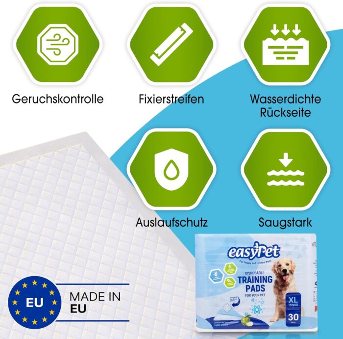 Easypet Επιδαπέδιες Πάνες για το κατοικίδιο σας – XL– 60x90cm – 60 τεμαχίων(30x2) - 4