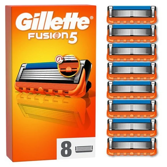 Gillette Fusion5 Ανταλλακτικές Κεφαλές Ξυριστικής Μηχανής 8τμχ.