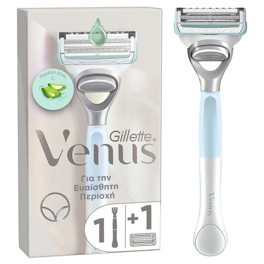 s3 (14) Gillette Venus Fig Γυναικεία Ξυριστική Μηχανή για την Ευαίσθητη Περιοχή & Ανταλλακτική Κεφαλή, 1σετ