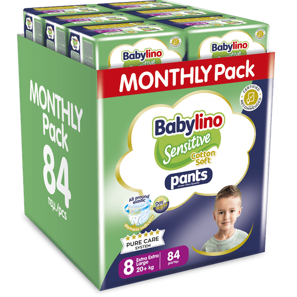 15201263890298_1 Babylino Pants Cotton Soft πανα βρακακι Unisex Monthly Pack No8 Extra Extra Large (20kg+) 84τεμ