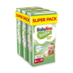 Βρεφική πάνα Babylino Sensitive Cotton Soft No4 8-13 Kg SuperPack 150τμχ (3×50τμχ)