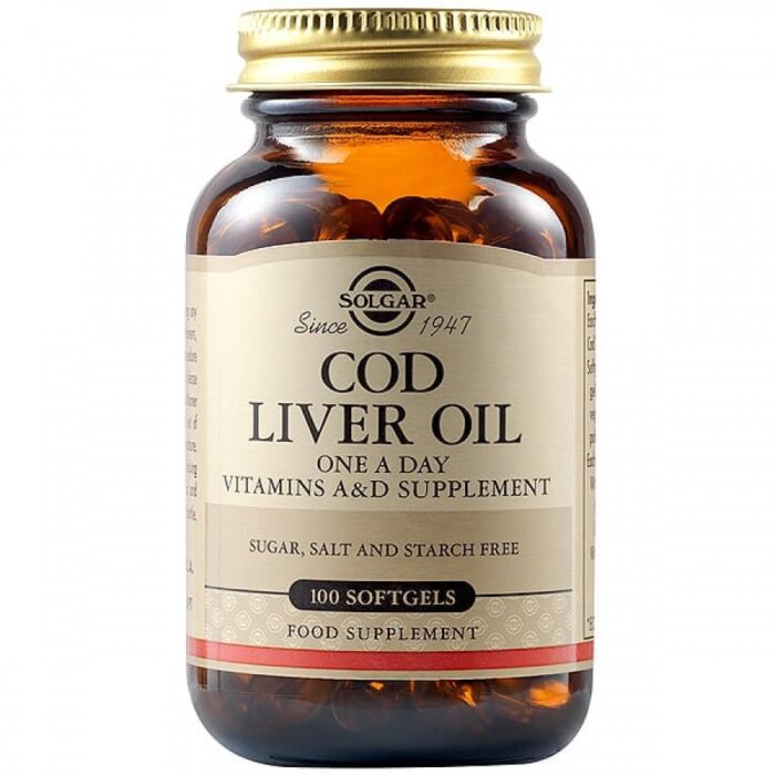 Solgar Cod Liver Oil Vitamin A & D, 100 μαλακές κάψουλες