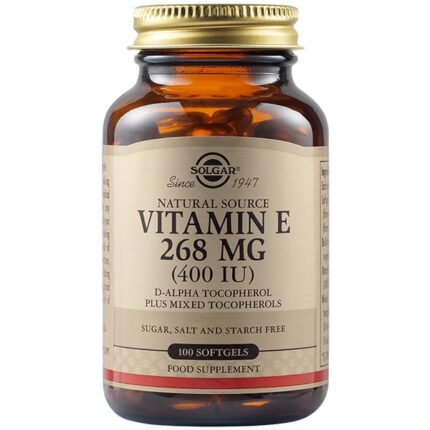 Solgar Vitamin E Βιταμίνη για Αντιοξειδωτικό 400iu 268mg 100 μαλακές κάψουλες
