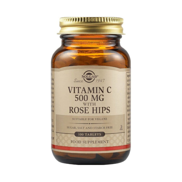 100418 Solgar Vitamin C 500mg with Rose Hips 100tabs