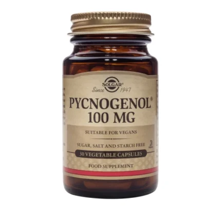 Solgar Pycnogenol 100mg, Συμπλήρωμα Διατροφής με Αντοξειδωτική Δράση 30 Vegetable Caps