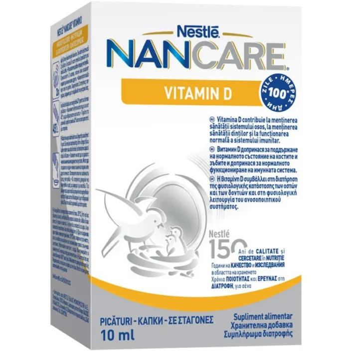 Nestle Nancare Vitamin D Συμπλήρωμα Διατροφής σε Σταγόνες Βιταμίνη D 10ml