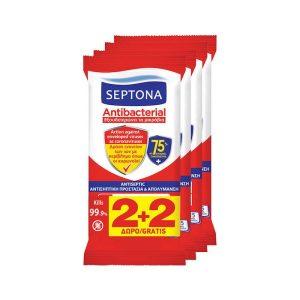Septona Αντισηπτικά Μαντηλάκια Χεριών 4 x 15τμχ