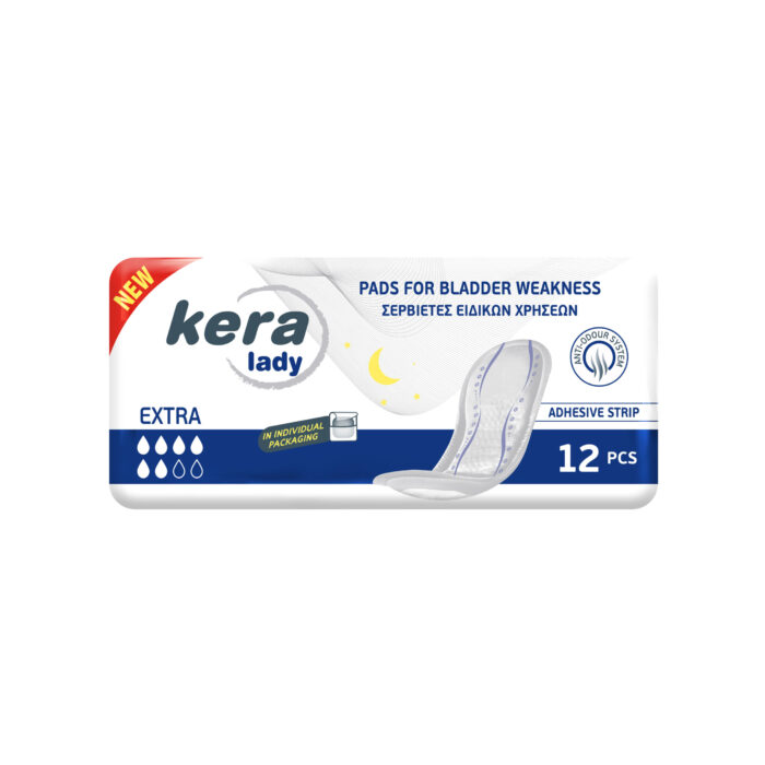 Σερβιέτες ακράτειας kera Lady Extra 12 τεμαχίων