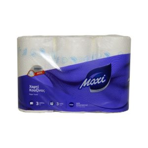 Maxi Χαρτί Κουζίνας 3 Ρολά 3 Φύλλων 244gr