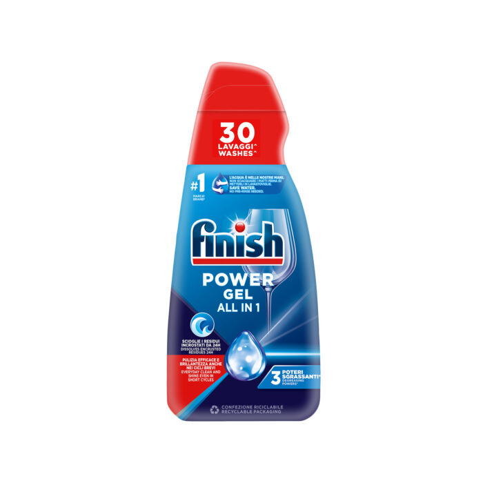 Finish All in One Max Gel Πλυντηρίου Πιάτων 600ml 30 Μεζούρες