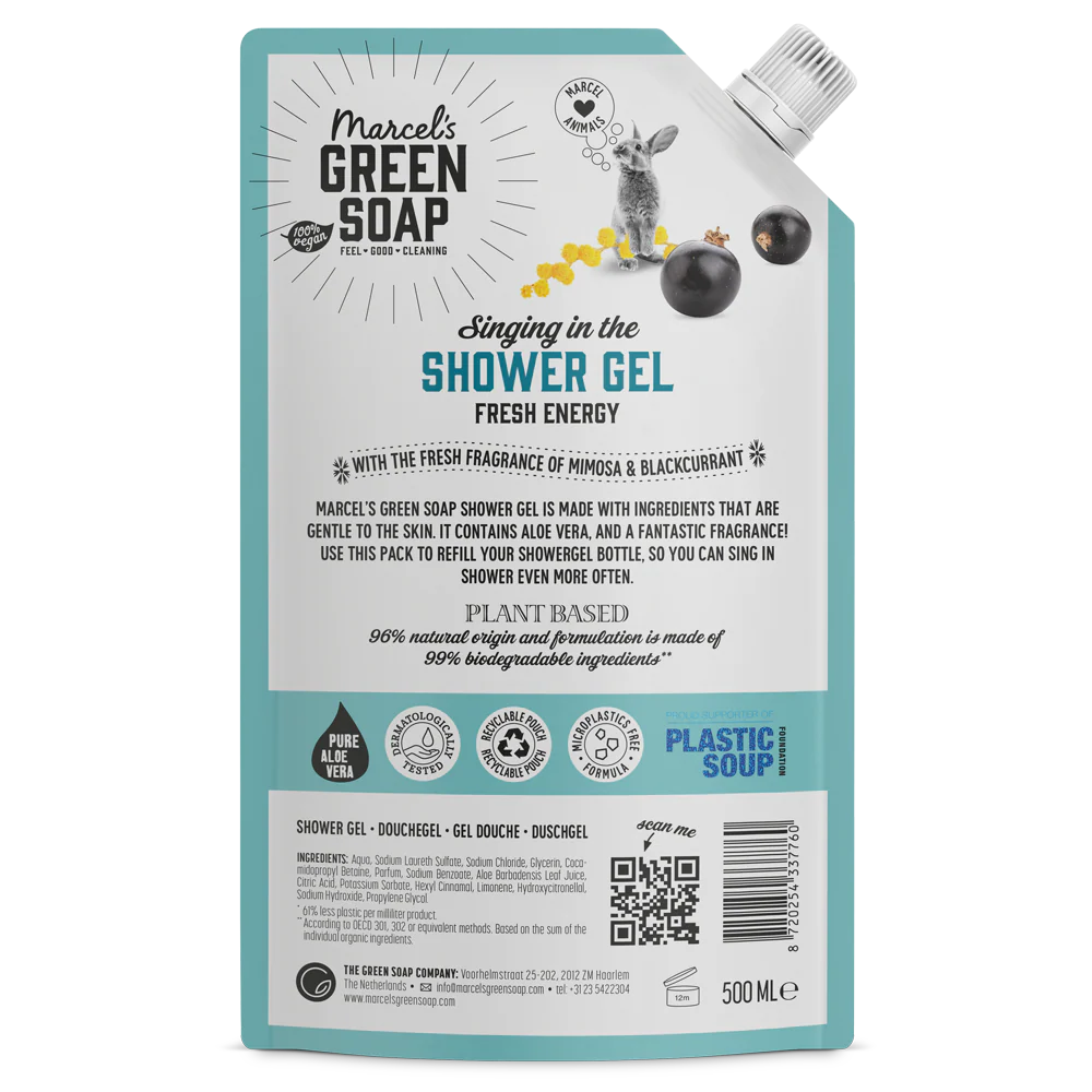 Marcel’s Green Soap Αφρόλουτρο – Μιμόζα & Μαύρη Σταφίδα – Ανταλλακτικό – 500 ml