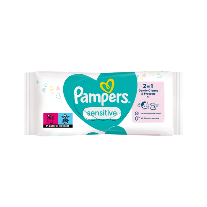 Pampers Sensitive Μωρομάντηλα EBOX 12×80τμχ (960 τεμάχια)
