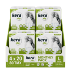 Πανες ακρατειας Kera Slip Large Maxi Monthly Pack 80 τεμαχιων (4×20) - 0