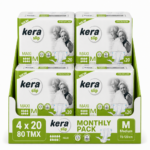 Πανες ακρατειας Kera Slip Μedium Maxi Monthly Pack 80 τεμαχιων (4×20) - 0