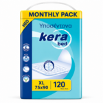 Kera bed υποσέντονα XL 75×90 monthly pack 120τμχ (4×30) - 1