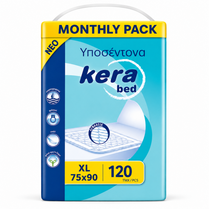 Kera bed υποσέντονα XL 75×90 monthly pack 120τμχ  (4×30) - 1