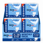 Πανες ακρατειας Kera Slip Xlarge Super Monthly pack 80 τεμαχιων – συνδρομητικο πακετο καθε μηνα - 0