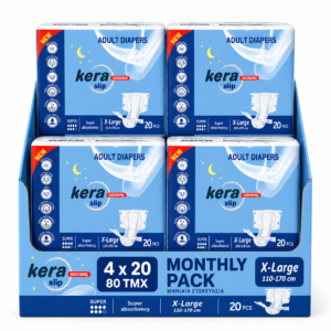 Πανες ακρατειας Kera Slip Xlarge Super Monthly pack 80 τεμαχιων – συνδρομητικο πακετο καθε μηνα