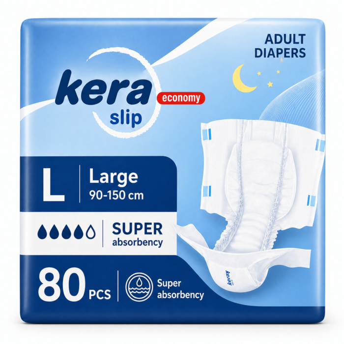 Πανες ακρατειας Kera Slip Large Super Monthly pack 80 τεμαχιων - 1