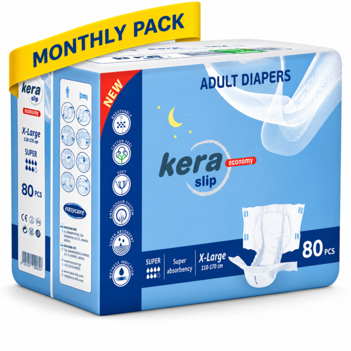 Πανες ακρατειας Kera Slip Xlarge Super Monthly pack 80 τεμαχιων - 2